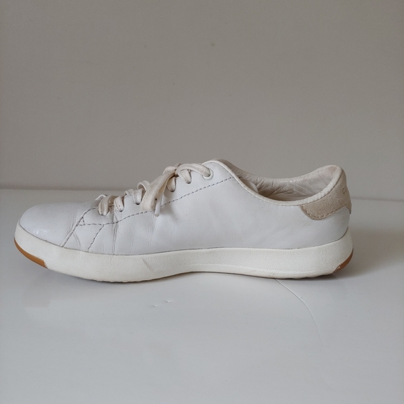 Cole Haan GrandPro White Leather Sneakers Size 7.5 - Picture 5 of 15